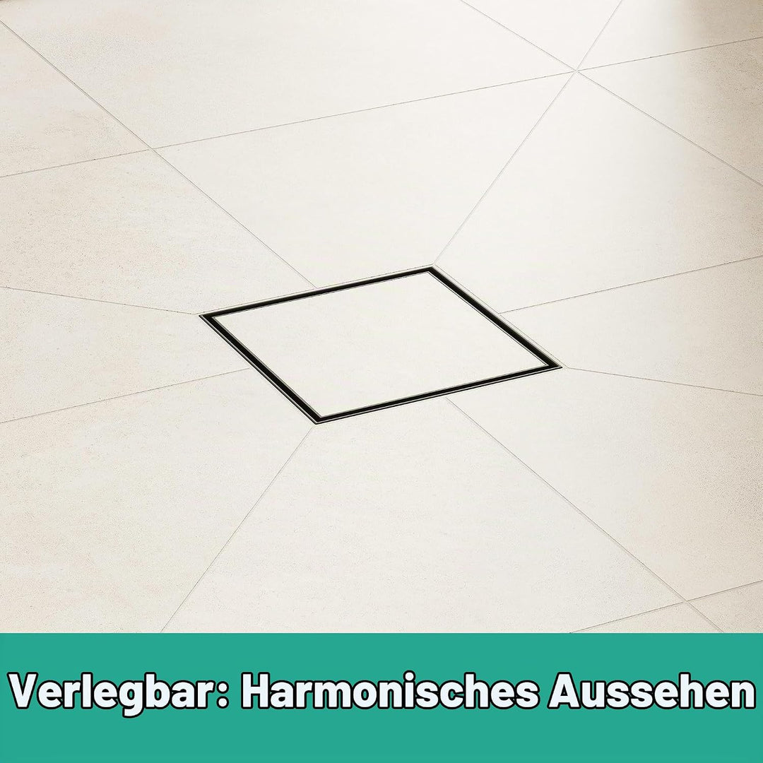 hansgrohe 56247800 RainDrain Point Punktablauf 100/100 rückseitig befliesbar Edelstahl gebürstet Kom