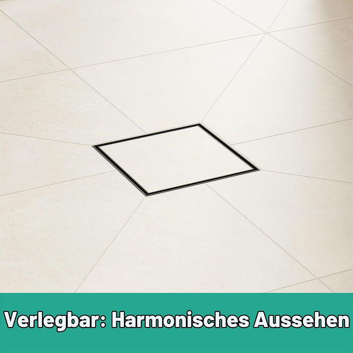 hansgrohe 56247800 RainDrain Point Punktablauf 100/100 rückseitig befliesbar Edelstahl gebürstet Kom