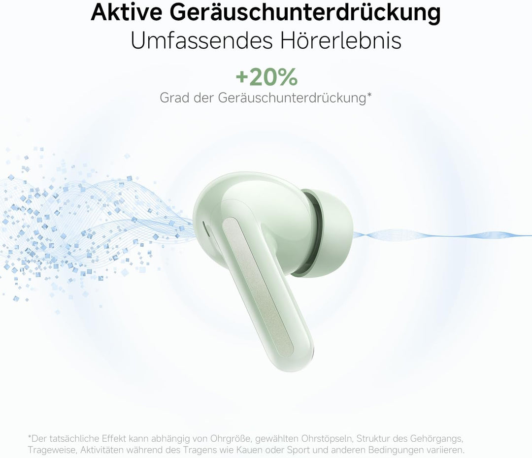 XIAOMI Redmi Buds 8, Kopfhörer, 50dB ANC, 11h+44h Akku, Schwarz | 11mm Dynamisch, Hi-Res, 3-Mic KI-A