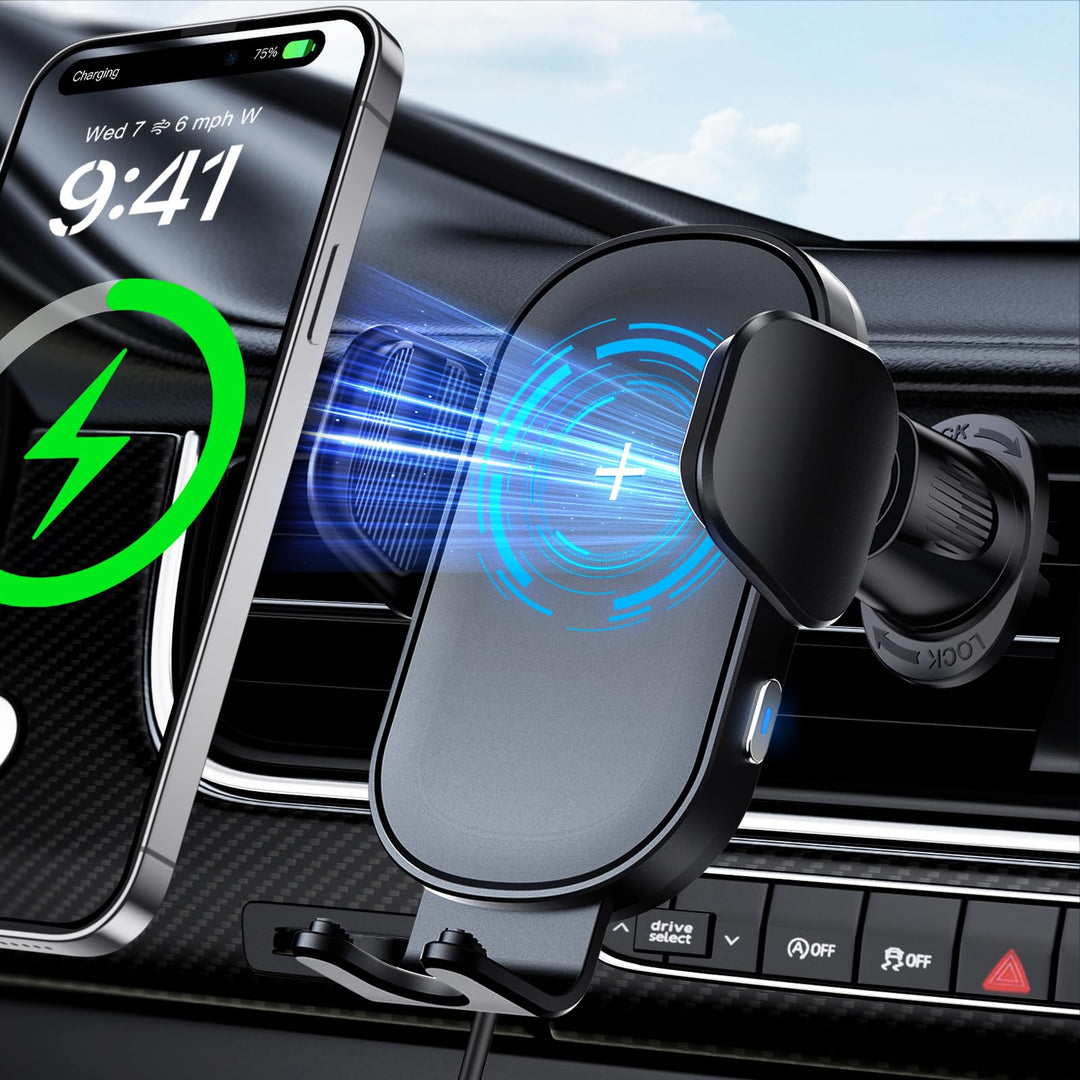 Beeasy 15W Fast Wireless Charger Auto - Handyhalterung Auto Mit Ladefunktion - Automatischer Indukti