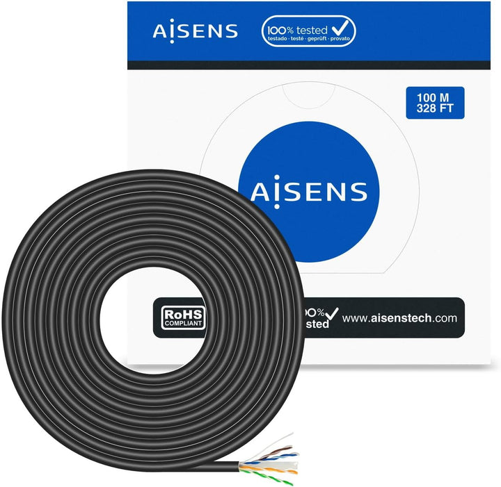 AISENS - A135-0675 - Wasserdichtes Netzwerkkabel für den Aussenbereich, RJ45, Cat.6, UTP, Cca AWG23,