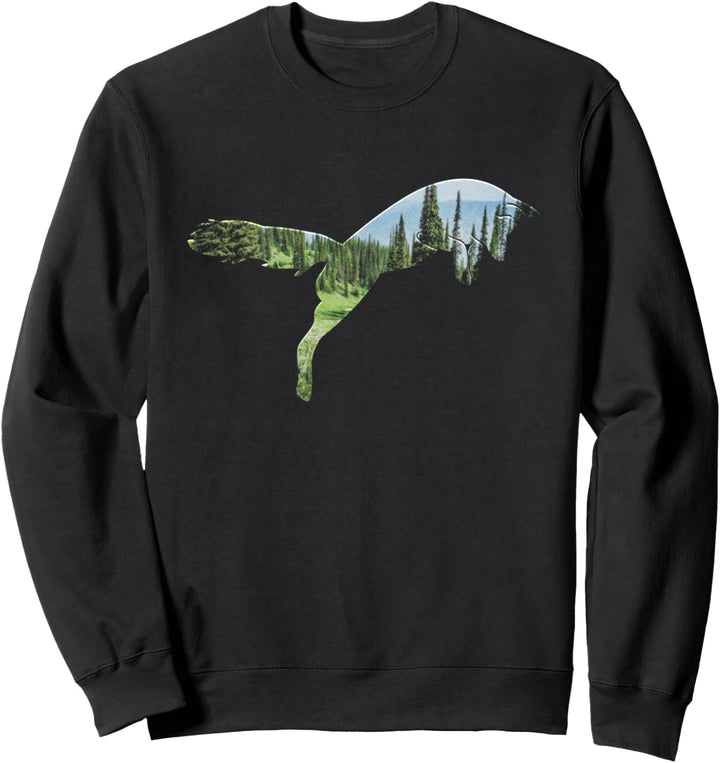 Fuchs Silhouette Wiese Wildlife Wildnis Natur Sweatshirt