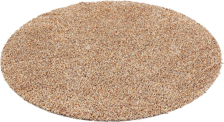 Schmutzfangmatte innen waschbar ca. 80 cm rund – Sauberlaufmatte beige 100% Baumwolle Türmatte - Ent