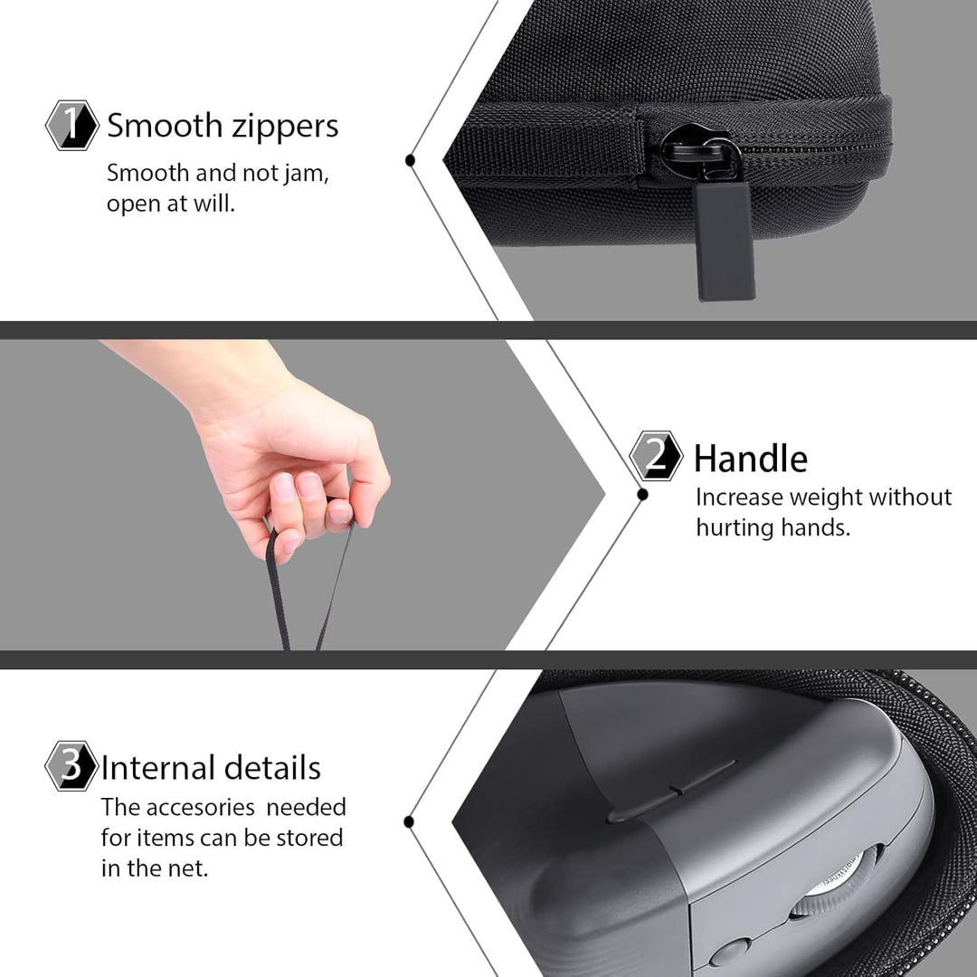 co2CREA Hart Tragbare Reise Schutzhülle Tasche für Logitech Lift Vertikale Ergonomische Maus, Nur Ta