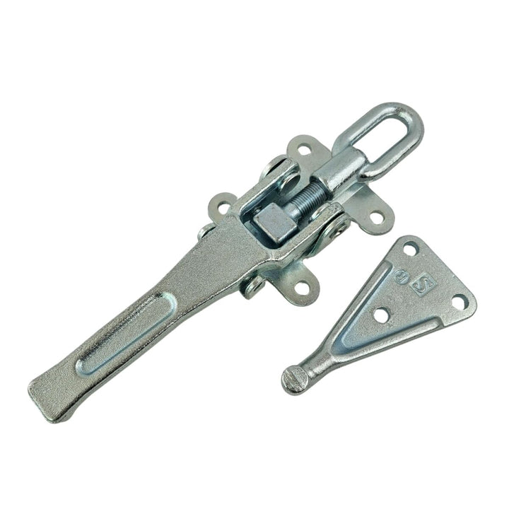 Bordwandverschluss mit Haltenocke SET – Verstellbarer Exzenterverschluss mit Langgriff & Gegenhalter
