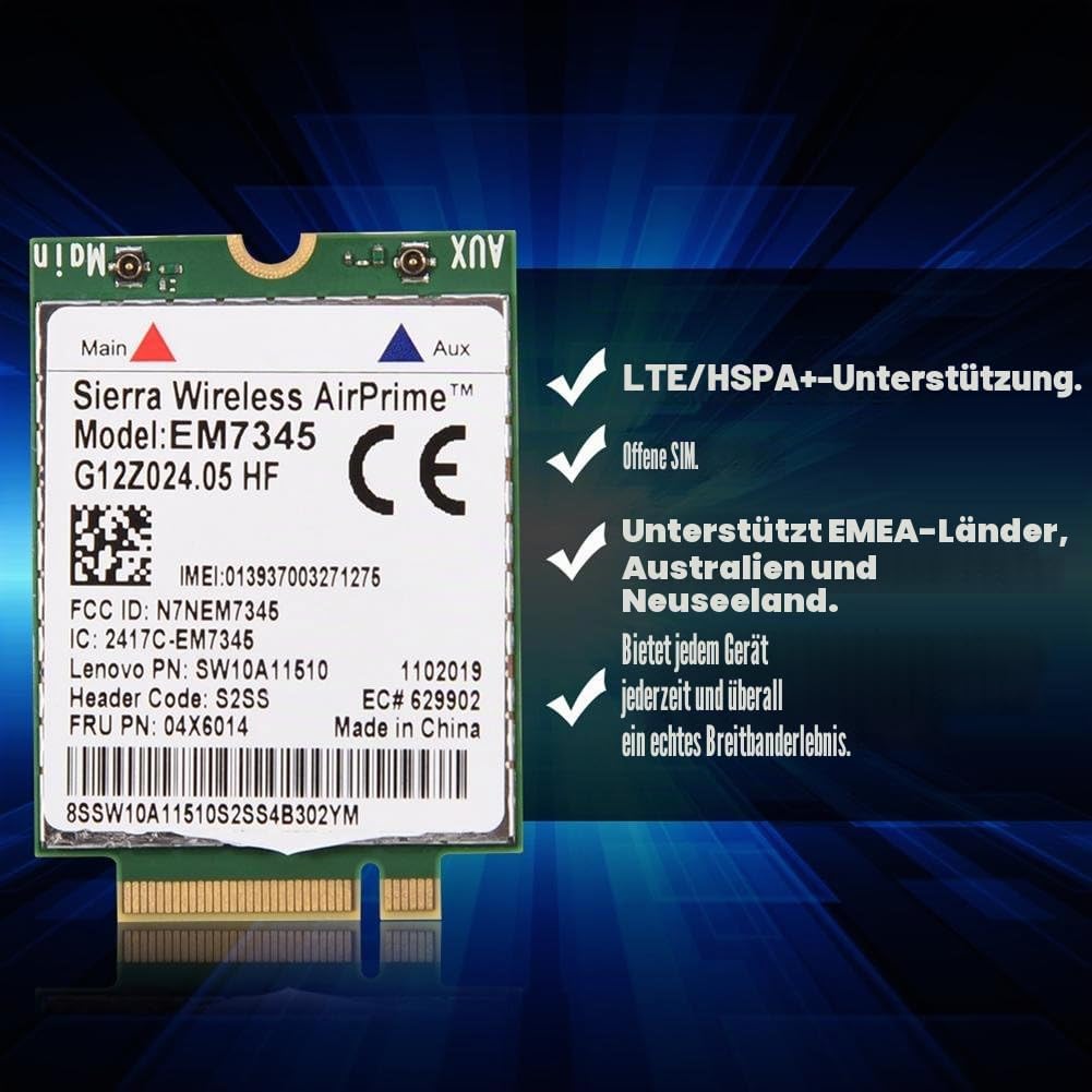 EM7345 Modul karte,Professionelle EM7345 04X6014 4G-LTE/HSPA-WWAN-Kartenmodul für Thinkpad X250 X1C