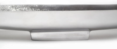 Kobolo Dekoschale Dekoteller Schiffchenform schmal - aus Metall - Silber - 80cm