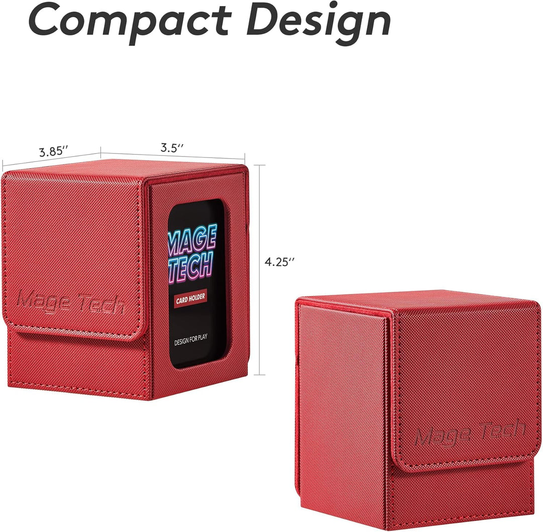 Mage Tech Commander Deck Box Lite - Kartendisplay mit Mini-Schnappkartenhalter & abnehmbarer Abdecku