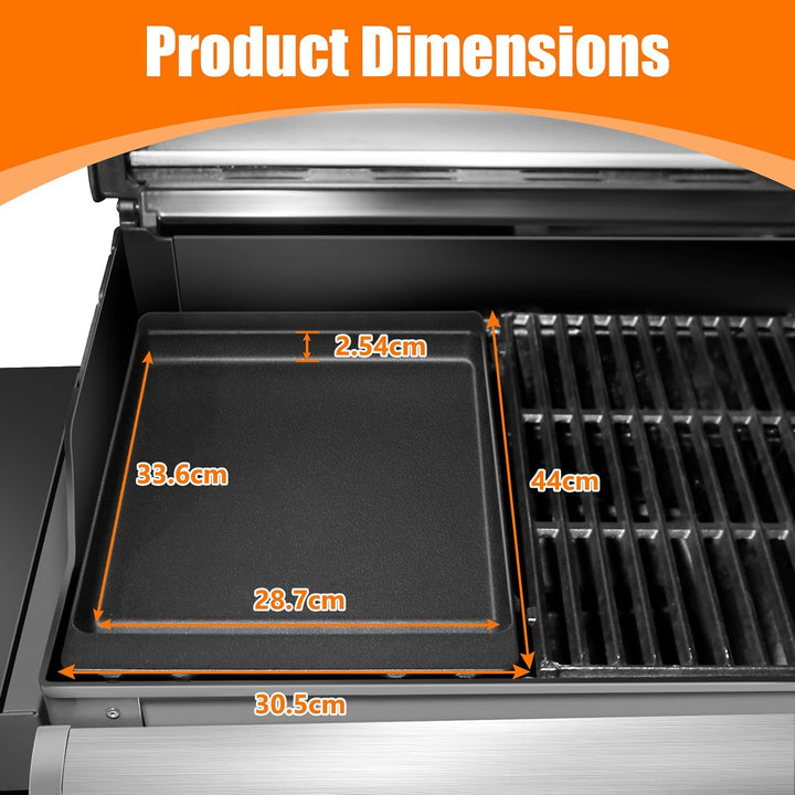 Denmay 44 x 30,5cm Gusseisen Grillplatte für Weber Spirit I II 300 Serie E310 E320 E330, S310 S320 S