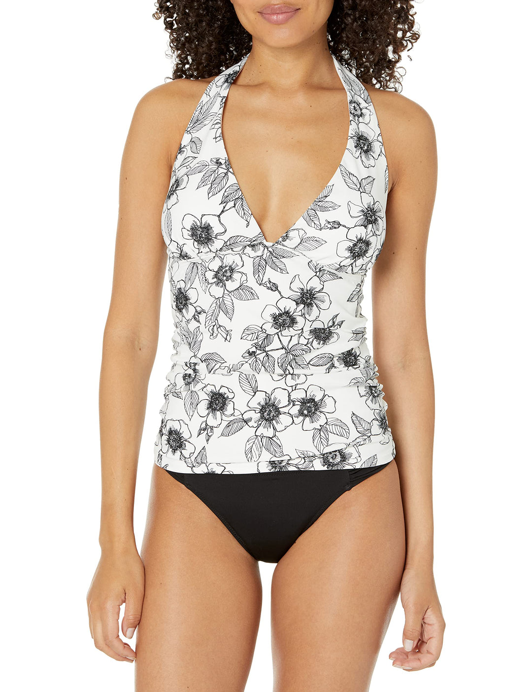 Tommy Hilfiger Damen Swimsuit Top Tankini-Oberteil XS White Blossom, XS White Blossom