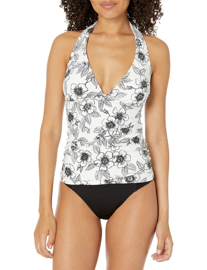 Tommy Hilfiger Damen Swimsuit Top Tankini-Oberteil XS White Blossom, XS White Blossom