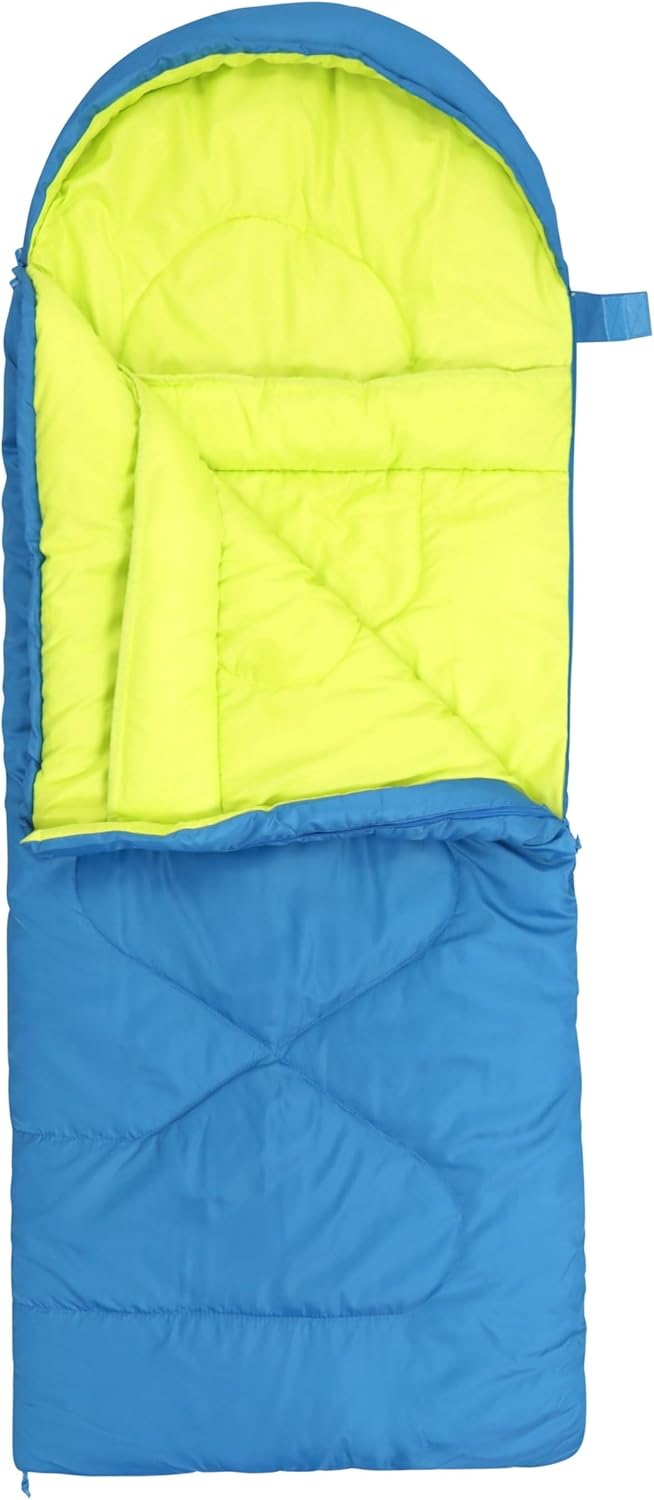 Mountain Warehouse Summit Rechteckiger Minischlafsack - Leichter Kinderschlafsack, Innentasche in Br
