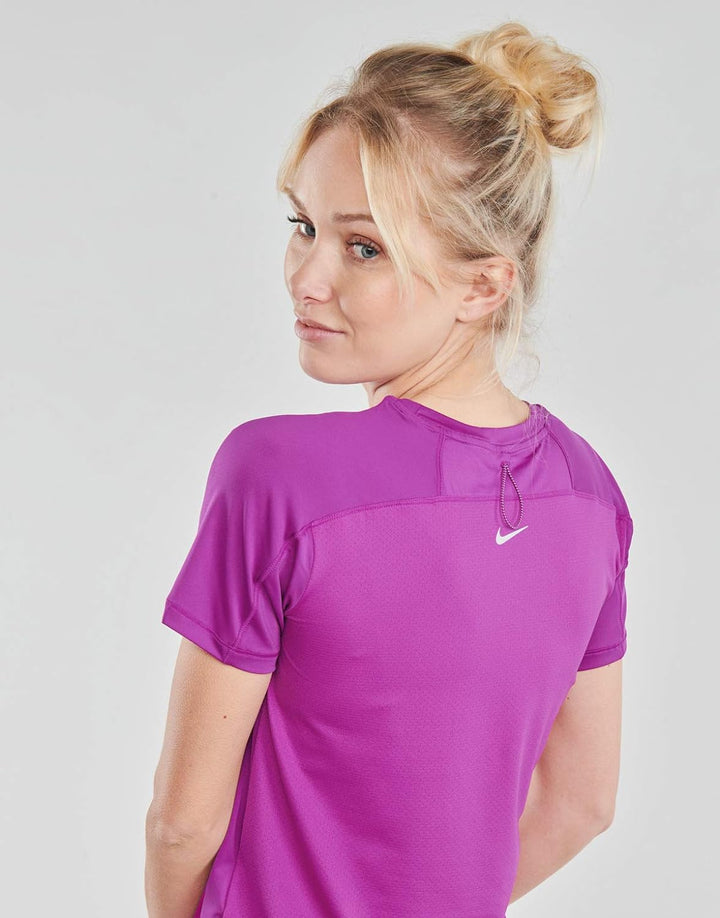 Nike Run Dvn Miler Top Ss T-Shirts & Poloshirts Damen Violett/Silbern - XL - T-Shirts Shirt