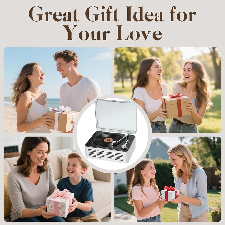 Gueray CD Player mit Lautsprechern HiFi-Stereo-Sound CD Spieler, Vintage-CD-Player Bluetooth für zu