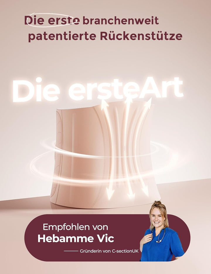 momcozy Ergowrap Bauchgurt nach Geburt, 3D-Kompression &amp; Rückenstütze für Kaiserschnitt-Rückbildung,