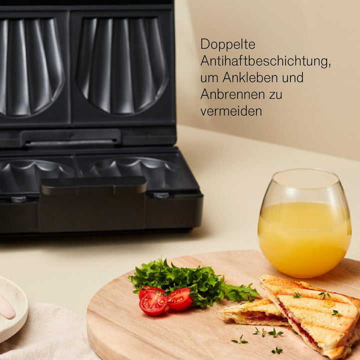 Wilfa EASY MELT Sandwichtoaster – Sandwich Maker mit herausnehmbaren Platten – doppelte Antihaftbesc