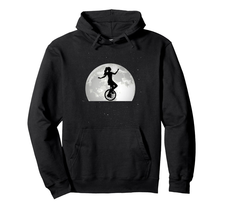 Einrad Mond Einradfahrer Unicycle Einrad Pullover Hoodie