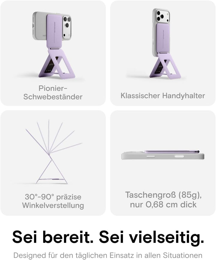 MOFT Stativ für iPhone 17/16/15/14/13/12 Serie, Snap Unsichtbarer Handy Stativ Ständer mit 3 Modi fü