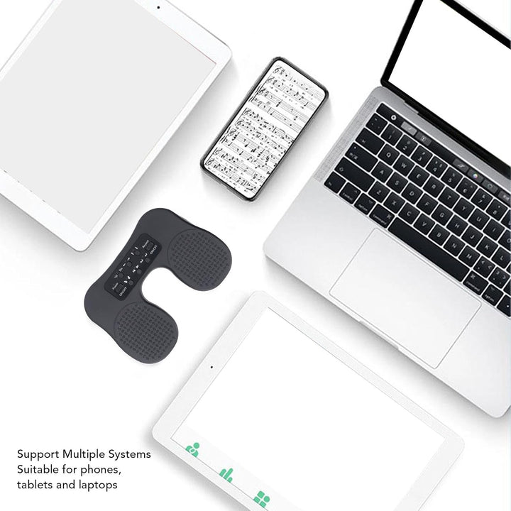 Musik Page Turner Pedal, Silent Wi Fi BT USB C Kabelverbindung, Individuelles Fusspedal für Tablets,