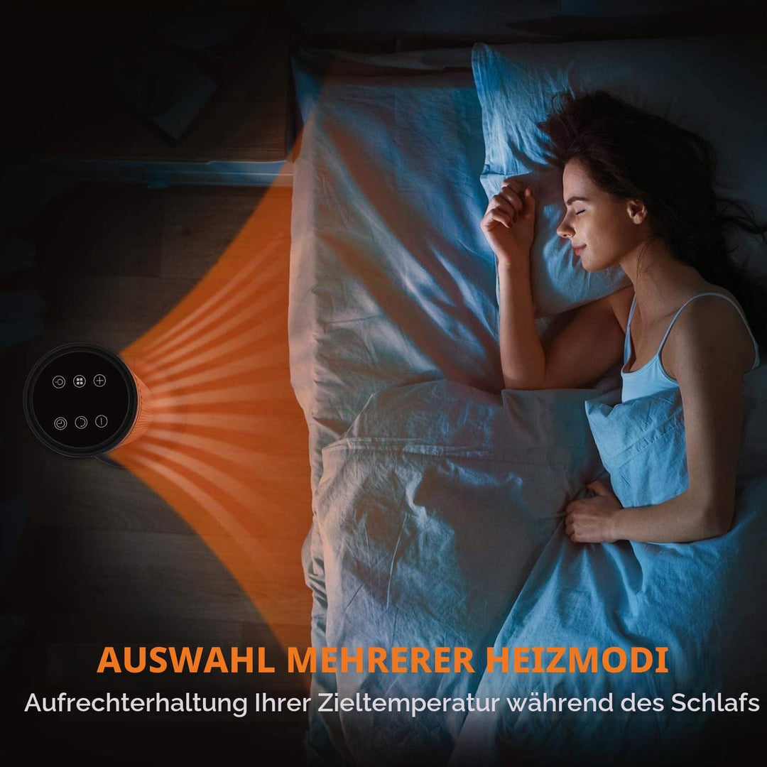 Heizlüfter Energiesparend,Niedriger Energieverbrauch 2000 W,Leiser Keramik-Heizkörper von 60 cm, Übe