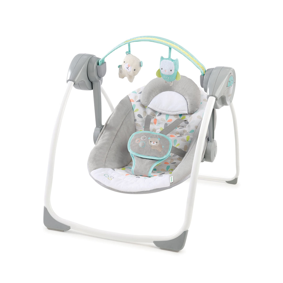 Ingenuity, Fanciful Forest tragbare Babyschaukel, mit 8 Melodien, Lautstärkeregler, 2 Sitzpositionen