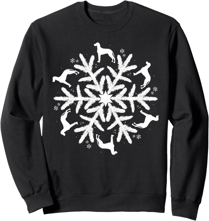 Weihnachten Schneeflocke Deutsche Dogge Sweatshirt