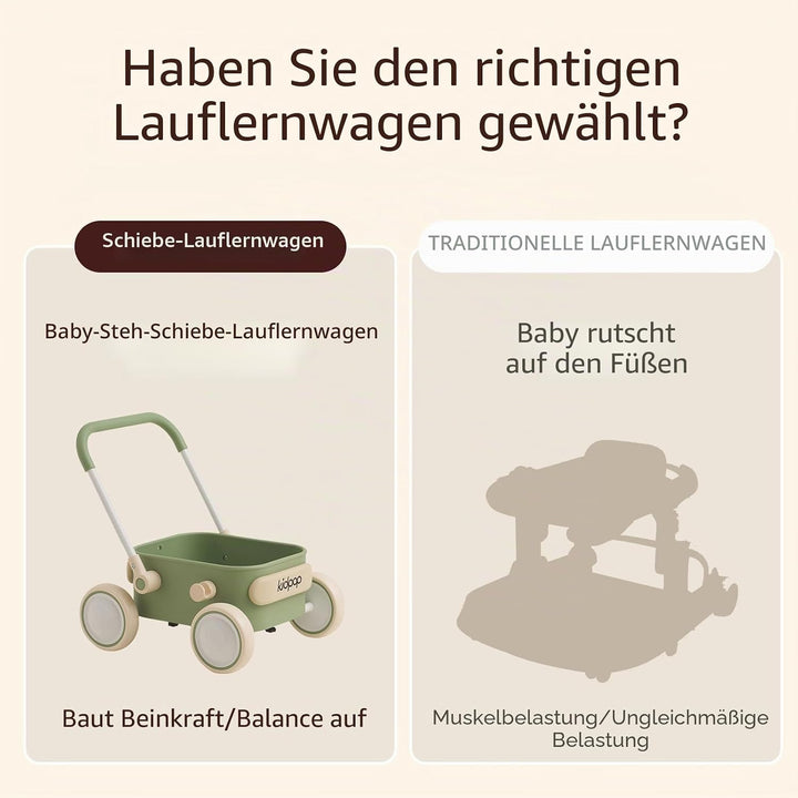 Kidpop PULA Schiebewagen für Babys, Balance-Lauflernwagen für Jungen & Mädchen, ab 7 Monaten bis 3 J