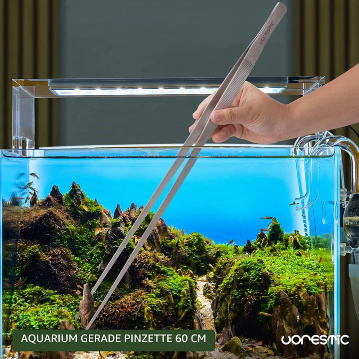 VORESTIC Gerade Aquarium Pinzette 60 cm, Pflanzen Aquarium Zange 60 cm, Sehr Lange Pinzette 60 cm, P