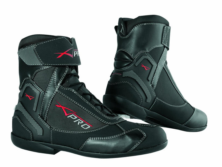 A-Pro Wasserdichte Schuhe Motorrad Stiefel Sport Touring Roller Schwarz 41 41 EU Schwarz, 41 EU Schw