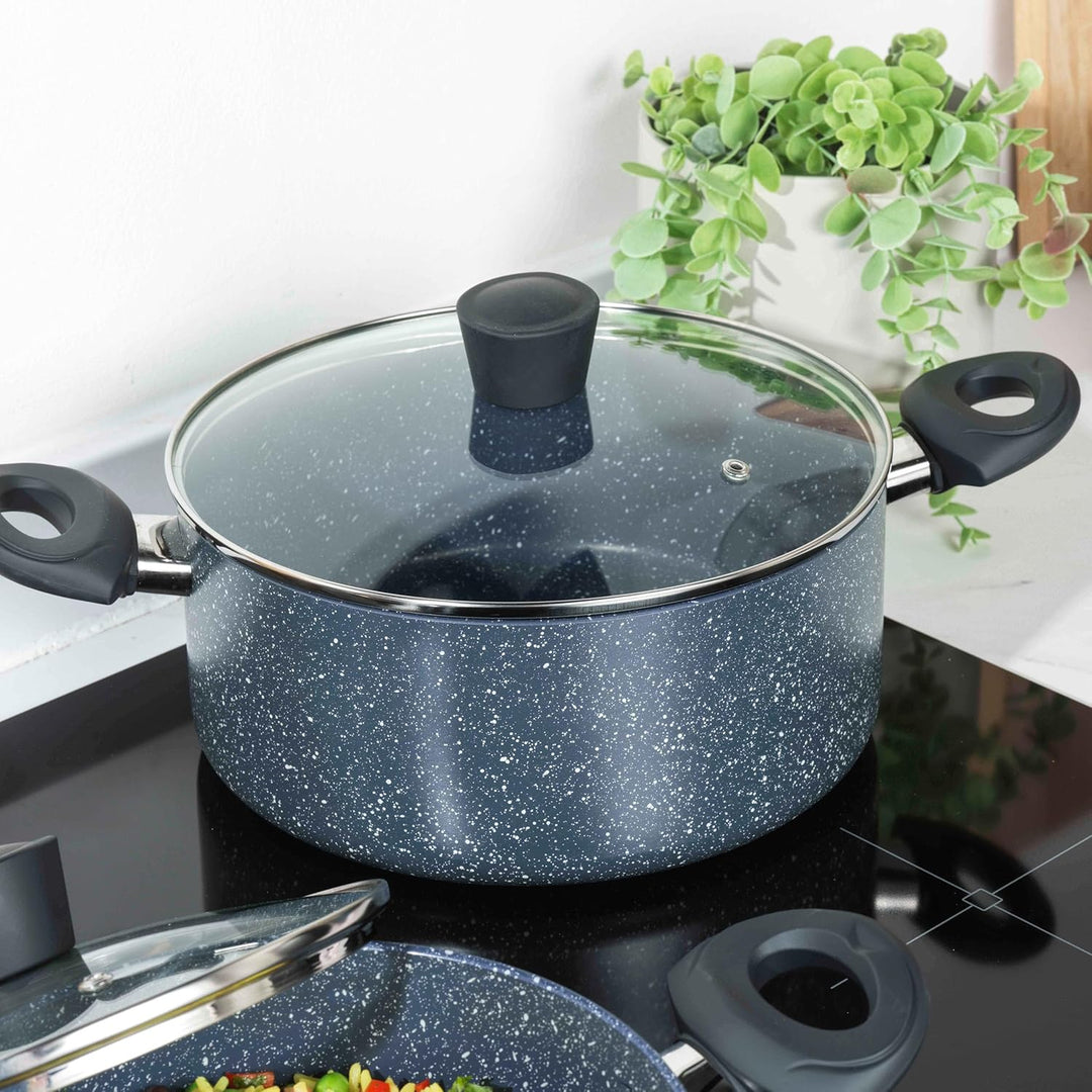 Russell Hobbs Kochtopf Induktion 24cm, Topf mit Glasdeckel 4.5L, Antihaftbeschichteter Suppentopf fü
