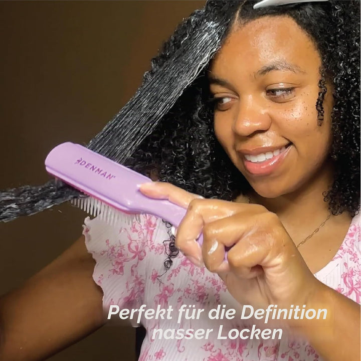 Denman Curly Hair Brush D3 (African Violett), 7-reihige Stylingbürste zum Entwirren, Trennen, Formen