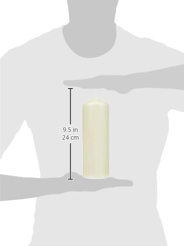 BOLSIUS - Stumpenkerzen - Elfenbein - 20 cm - Brenndauer 75 Stunden - 8 Stück