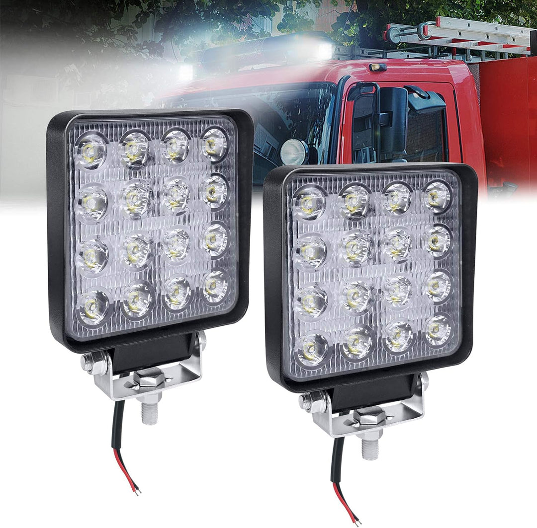 HENGMEI 48W LED Arbeitsscheinwerfer Reflektor Scheinwerfer Arbeitslicht LED Zusatzscheinwerfer Light