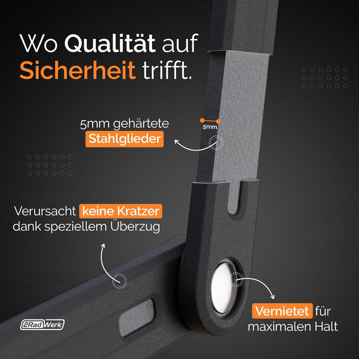 2Radwerk Fahrradschloss Secure Fold Pro - ART zertifiziertes Faltschloss mit Ultra-Lock Mechanismus