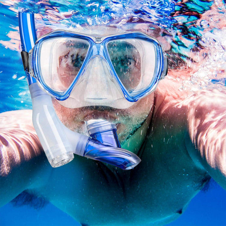 Dorlle Schnorchelset Schnorcheln Set mit Schnorchel und Taucherbrille，wasserdichte Tauchmaske Anti-F