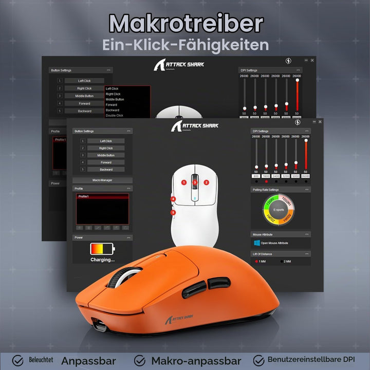 ATTACK SHARK X3 49g Ultralight Mouse, PixArt PAW3395 Gaming Sensor, BT/2.4G Wireless/Wired Gaming Mo