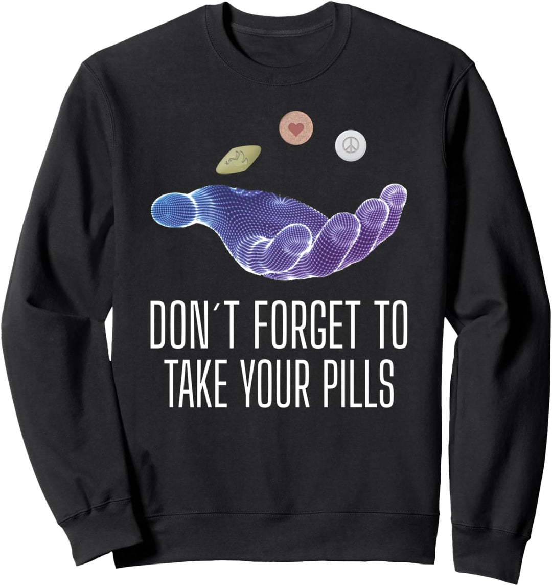 Rave Outfit House DJ Kostüm Peace Hope Love Techno Musik Sweatshirt