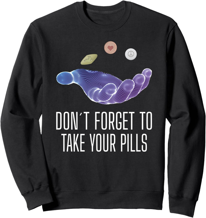 Rave Outfit House DJ Kostüm Peace Hope Love Techno Musik Sweatshirt