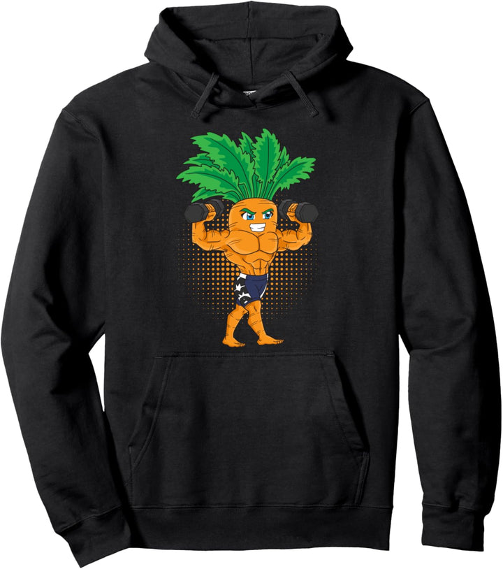 Karotte Bodybuilding Fitness Vegan Bodybuilder Pullover Hoodie