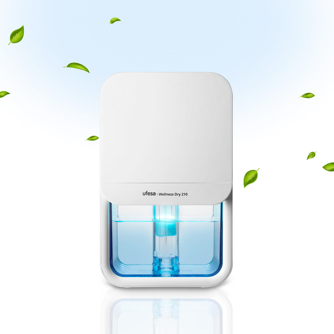 Ufesa Wellness Dry 210 Ultrasilent Luftentfeuchter ≤35dB, 210ml/Tag, 23W, 800ml Kapazität, 7 Einstel