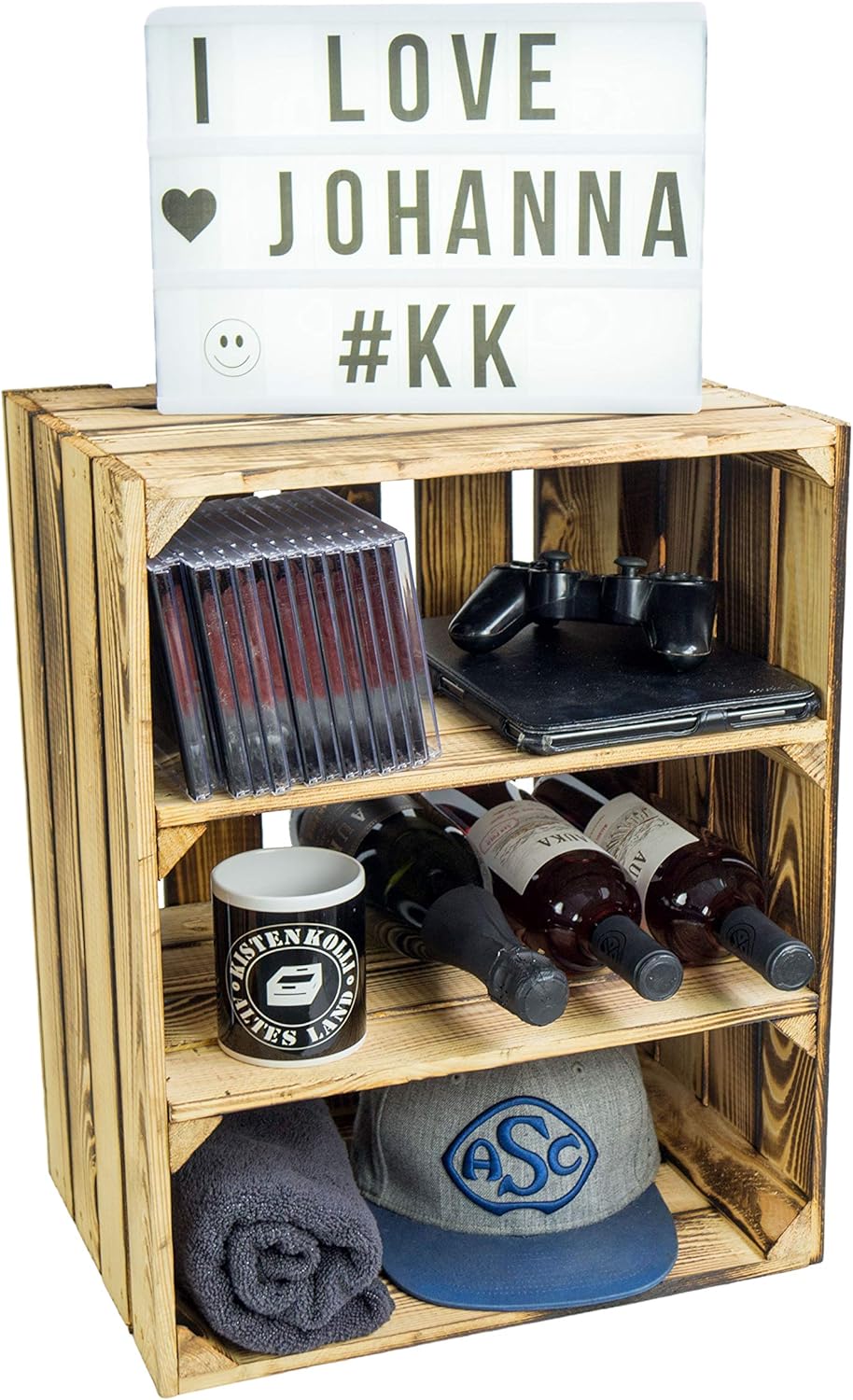 Kistenkolli Altes Land 2er Set Obstkiste Johanna Aufbwahrungsbox Weinkisten Regalkisten Aufbewahrung