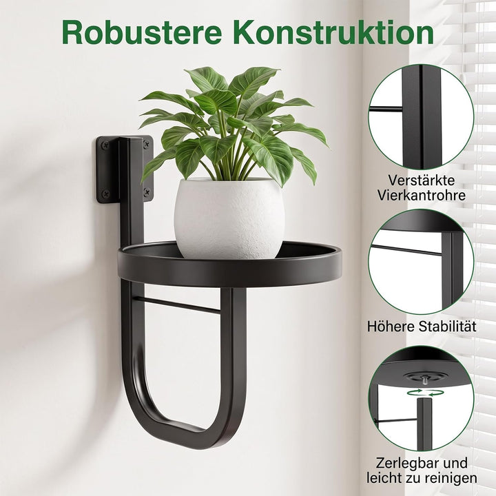 ERWEY Wandbehang Pflanzgefässe für Zimmerpflanzen, 2 Stück Metall Fenster Anlagenhalter, Moderne Pfl