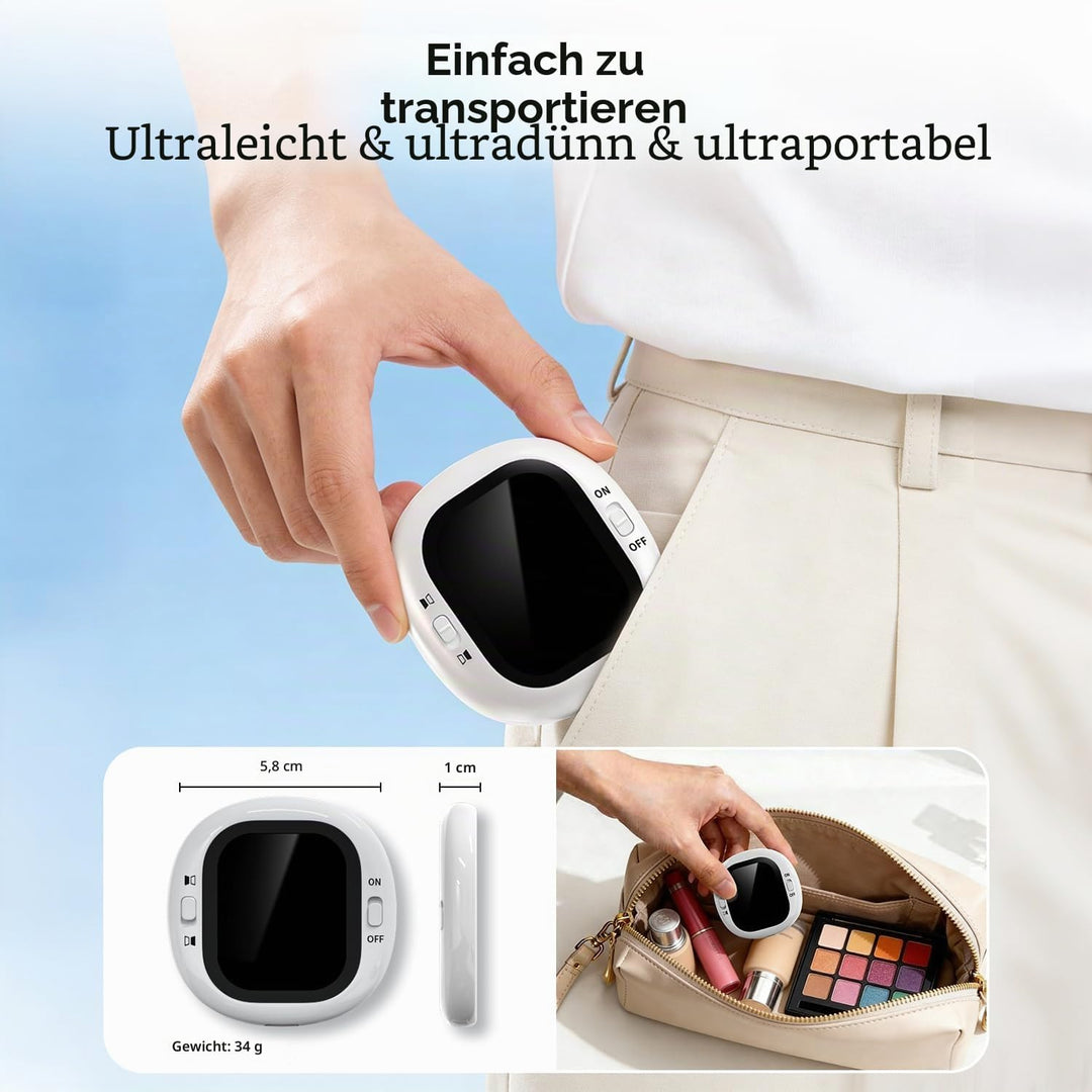 yAyusi Mini Magnetischer Vlog-Selfie-Monitor-Bildschirm für iPhone mit Fernbedienung, Tragbarer Rück