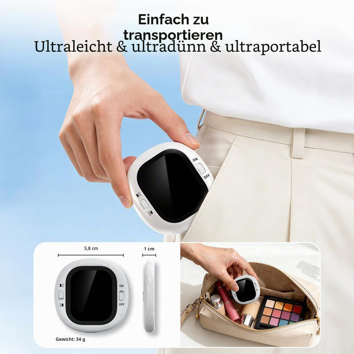 yAyusi Mini Magnetischer Vlog-Selfie-Monitor-Bildschirm für iPhone mit Fernbedienung, Tragbarer Rück