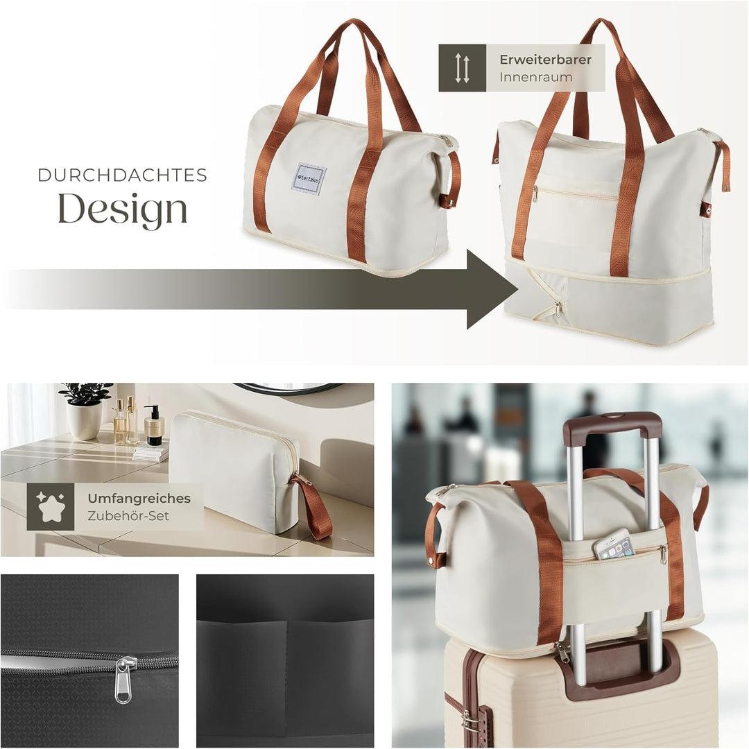 tectake® 13-TLG. Koffer Set mit Reisetasche, Koffer & Trolleys, Reisekoffer mit Rollen, Kofferset mi