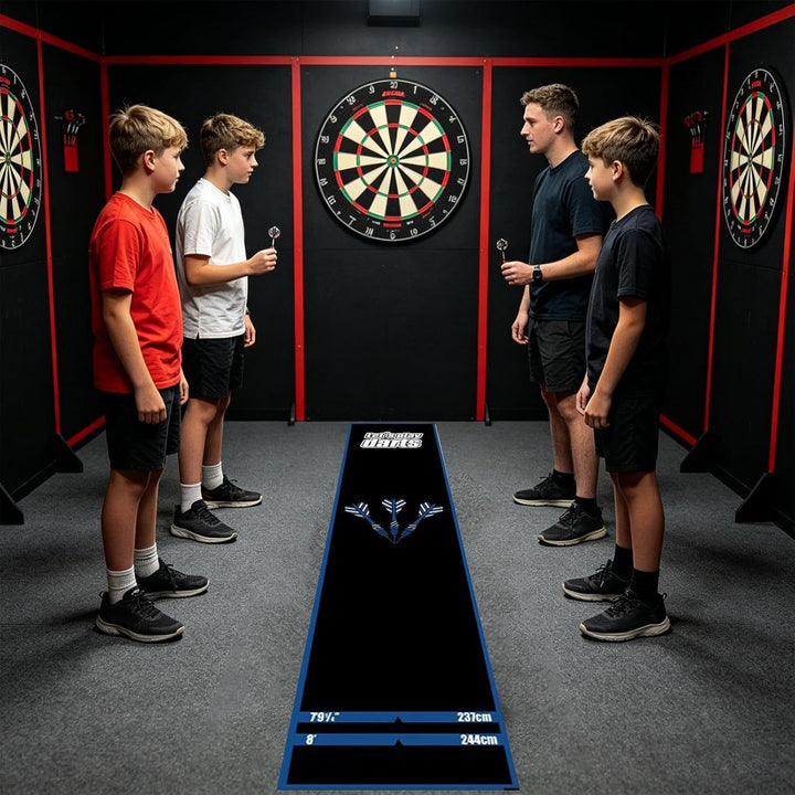 Dart Teppich Dartmatte Mit Abwurflinie Und Oche-System, Professioneller Dart Teppich Für Bodenschutz