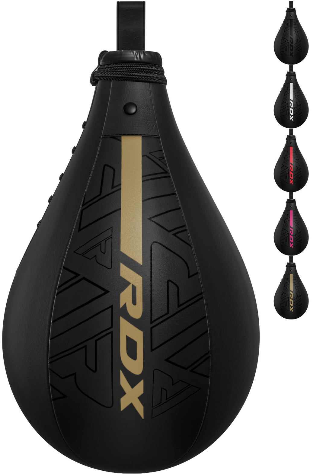 RDX Boxbirne Maya Hide Leder Set, Speedball Hängend Mit Halterung, Punchingball Boxing Speed Bag, Ge