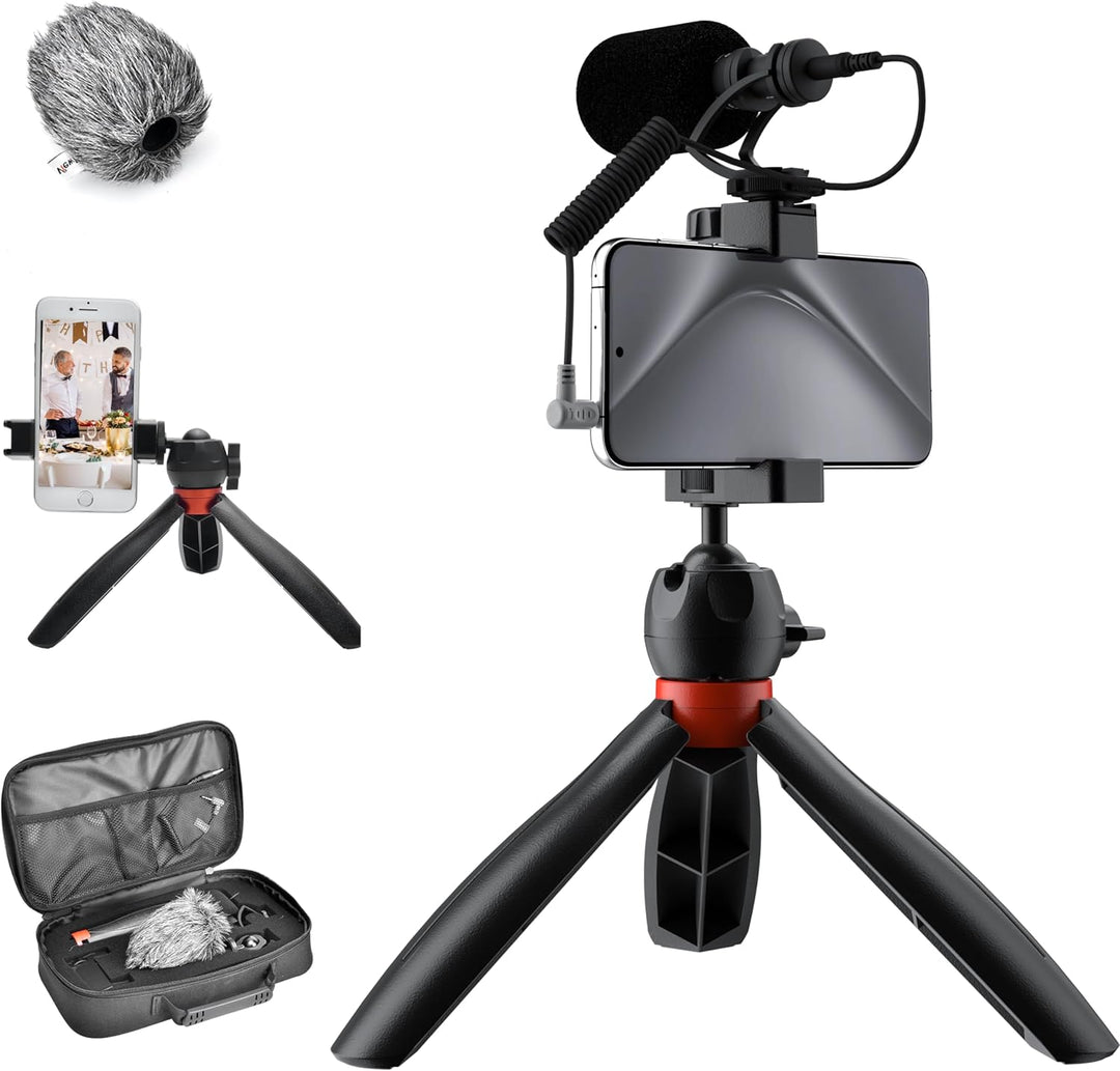 comica CVM-VM10-K2 Pro, Handy Video Mikrofon Vlogging Kit für Sony, Canon, Nikon DSLR-Kamera, iPhone