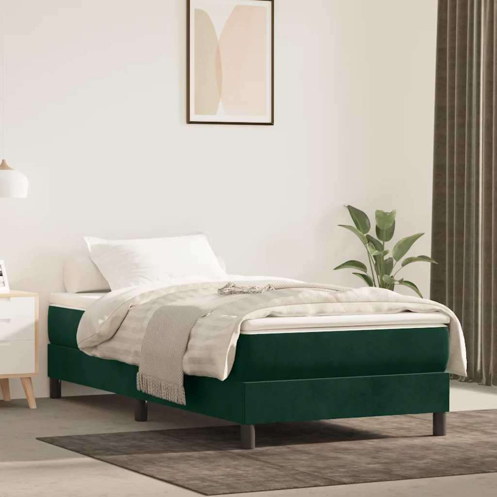 vidaXL Boxspringbett, Bettgestell mit Lattenrost, Bett Polsterbett mit Stützbeinen, Einzelbett Schla