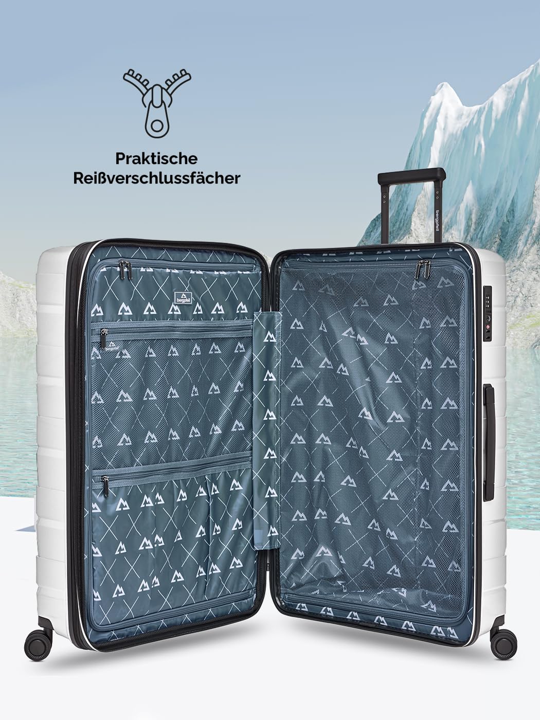 Koffer-Set 3-teilig |Hochwertiges Polypropylen-Material |mit Dehnfalte erweiterbares Koffer-Set Unis